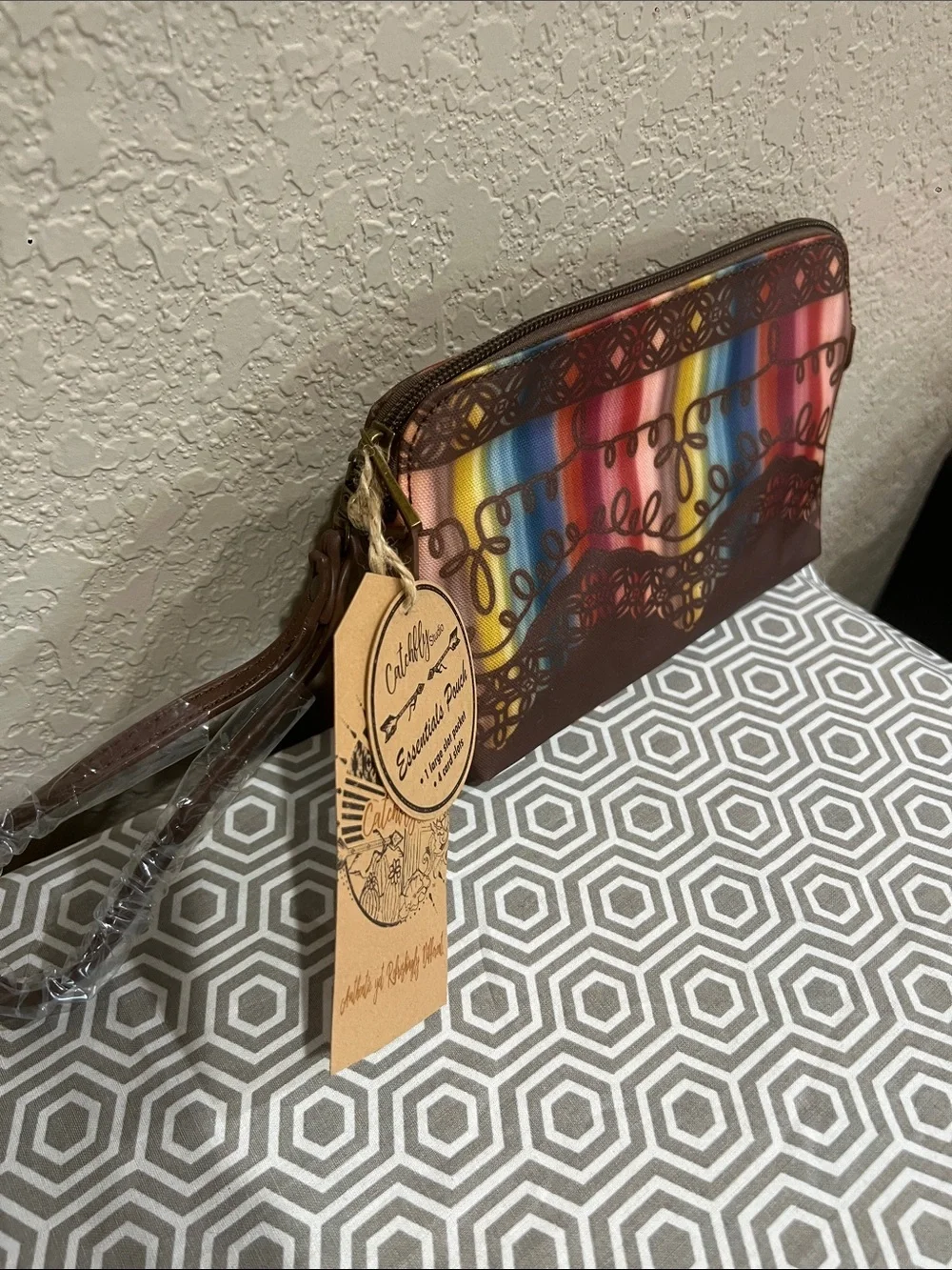 Multicolor Printed Cosmetic Pouch - Catchfly Essentials Pouch